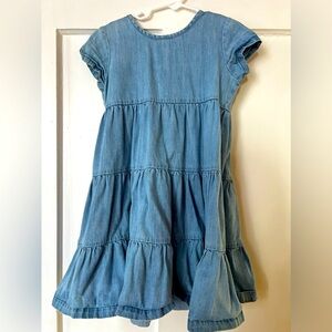 Hanna Andersson Denim Short Sleeve Dress, Size 5